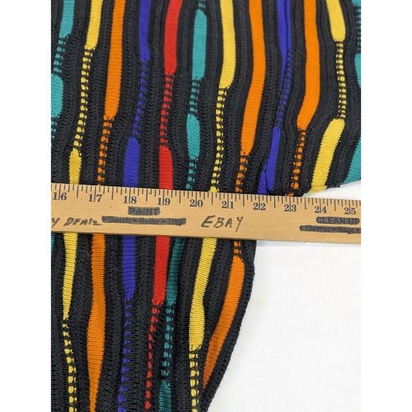 90s Cable Knit Sweater Mens LG Muticolor Cooj Style Grandpacore Alan Stuart Crew - Picture 9 of 10